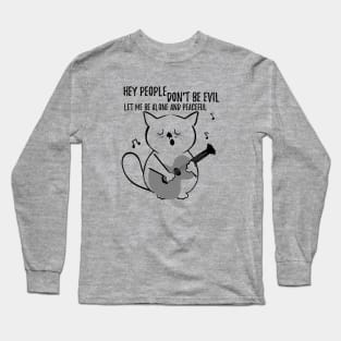 Cat song - Funny gift for cat lovers / cat owners and introverts Long Sleeve T-Shirt
